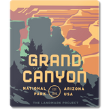 Grand Canyon National Park magnet featuring a stylized canyon landscape in warm orange tones