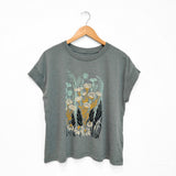 Wild Field Ladies Tee - Washed Basil