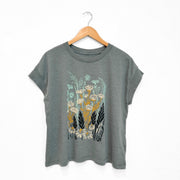 Wild Field Ladies Tee - Washed Basil