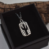 Hammered Cactus Cutout Necklace