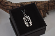 Hammered Cactus Cutout Necklace