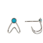 Gemstone Ear Jacket Earrings