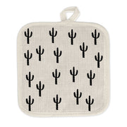 White and Black Saguaro Pot Holder