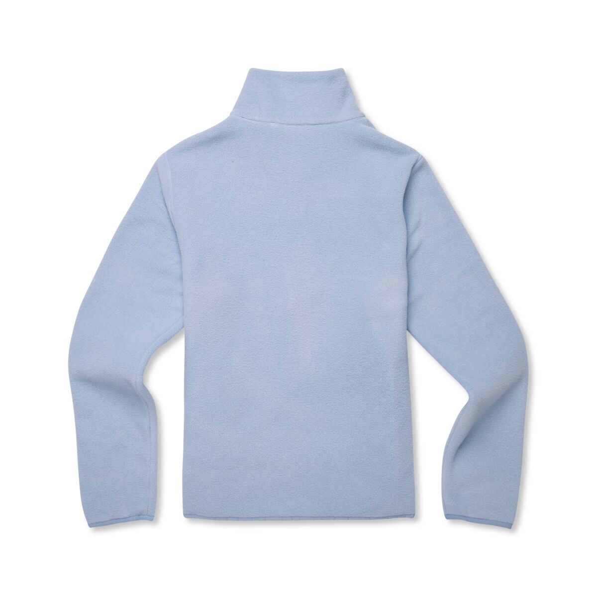 Back view of light blue Cotopaxi Teca Fleece Full Zip Jacket on a plain white background