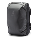 Gray Cotopaxi Allpa 35L Travel Pack shown from a side angle with front pocket and shoulder straps