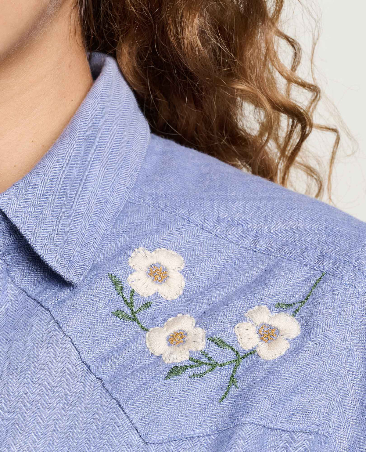 Re-Form Western Long Sleeve Shirt - Dew Embroidery