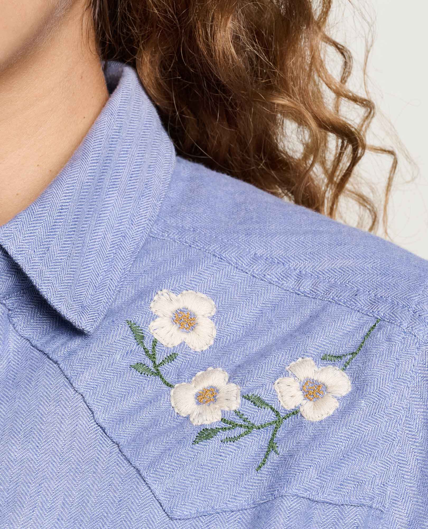 Re-Form Western Long Sleeve Shirt - Dew Embroidery