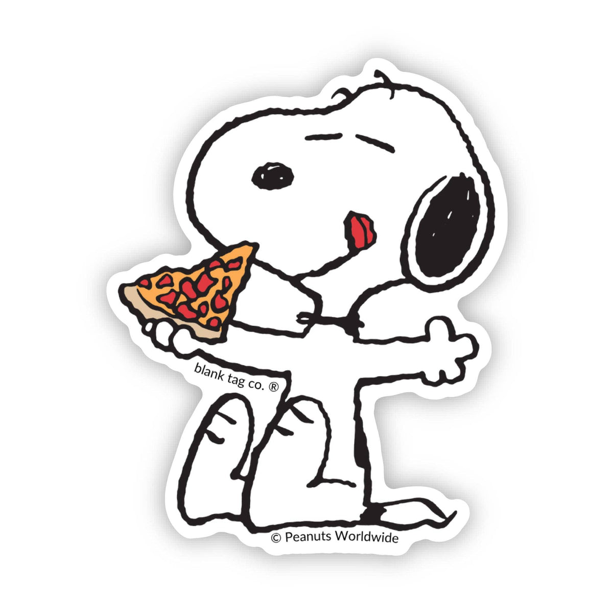 Pizza Time With Snoopy Sticker