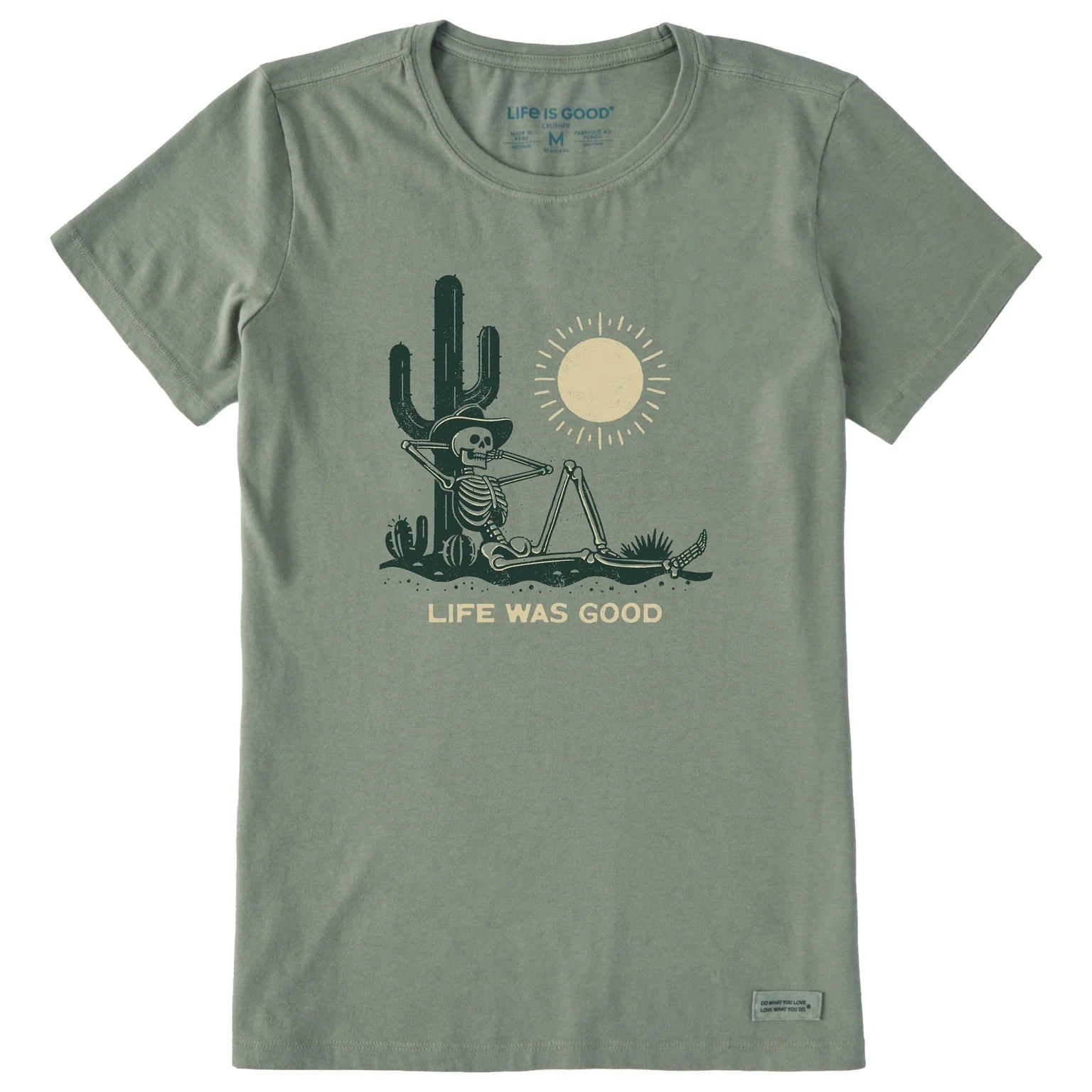 Life Was Good Cowboy Skeleton Tee - Women's