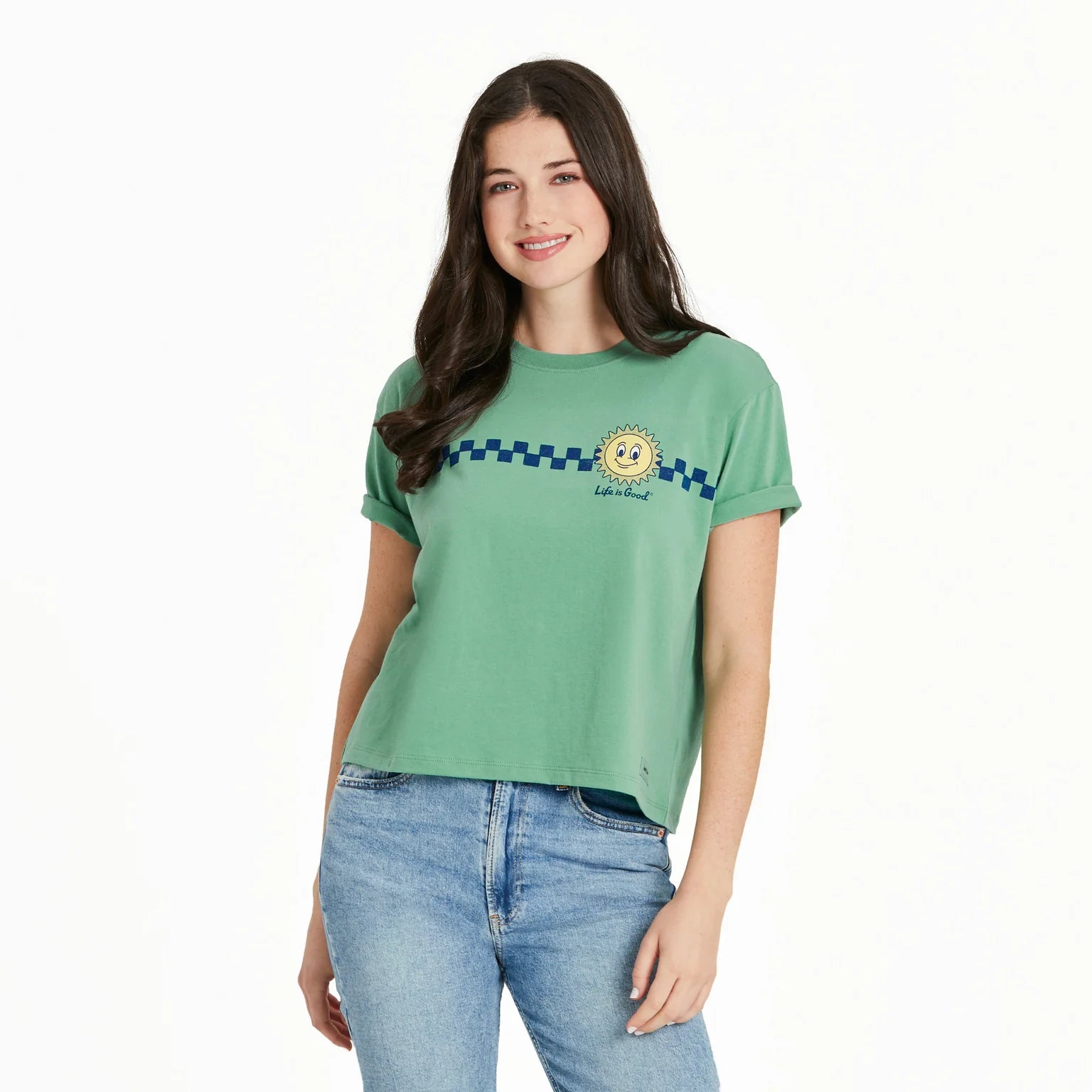 Here Comes the Sun Skateboarding Crop Tee