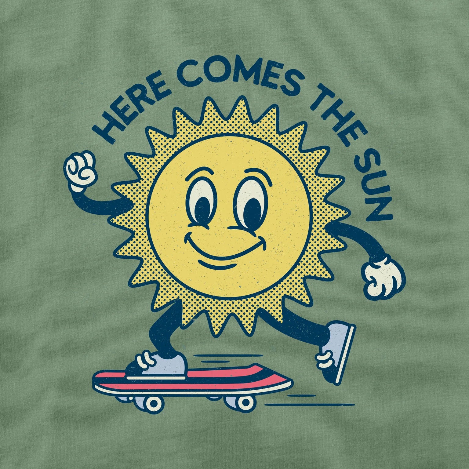 Here Comes the Sun Skateboarding Crop Tee