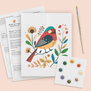 All-In-One Spring Bird Watercolor Paint Set