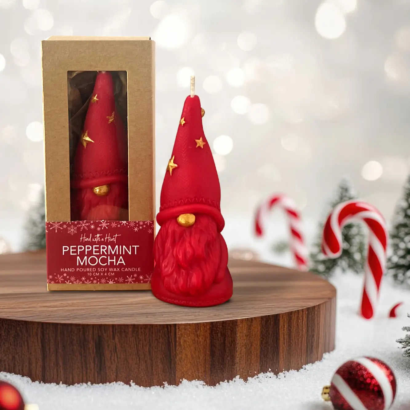 Gnome Christmas Candle