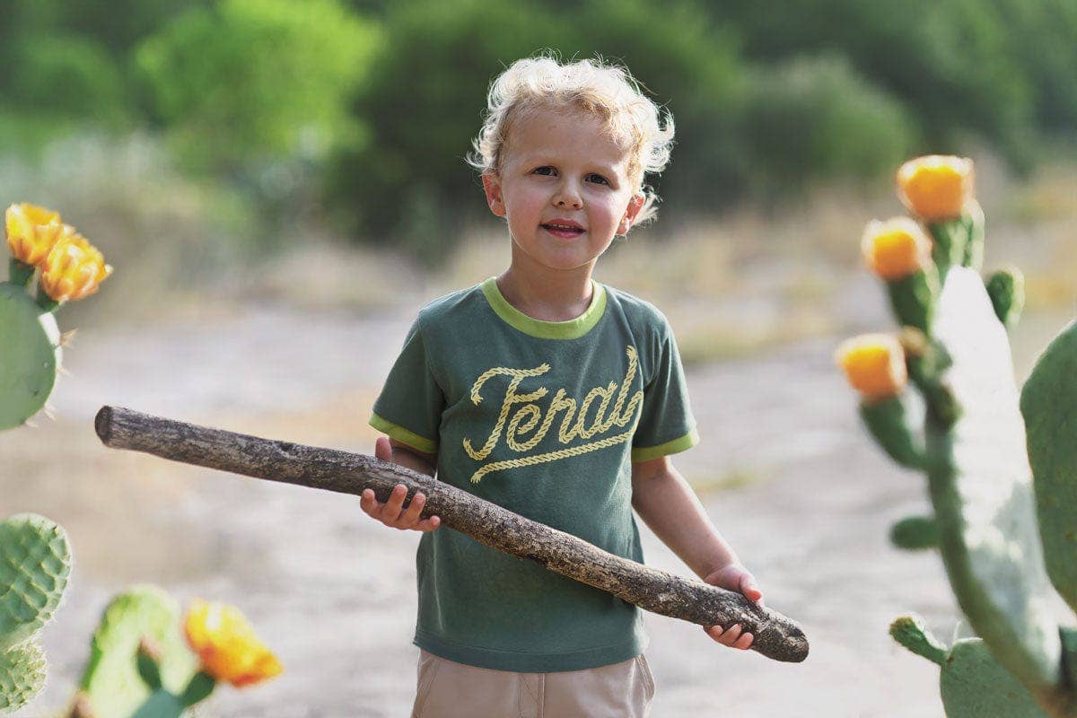 Feral Vintage Ringer Toddler Tee