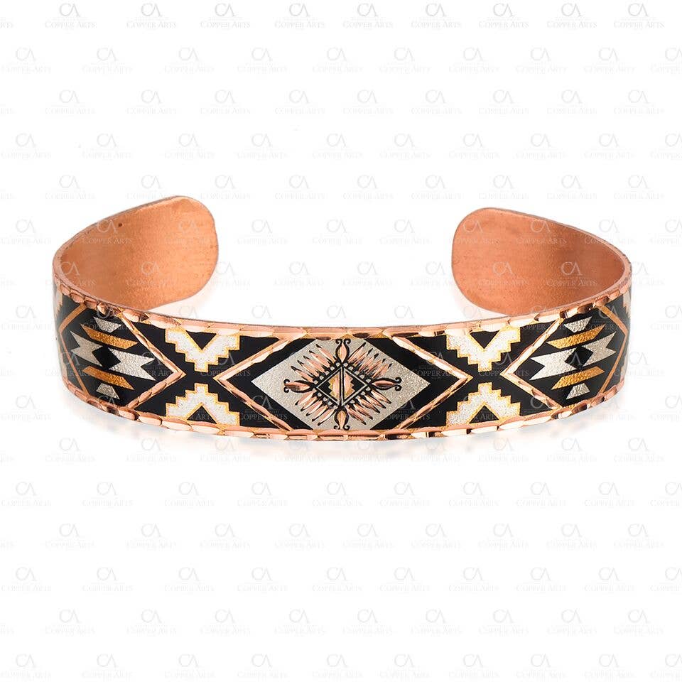 Navajo Sunburst Copper Bracelet
