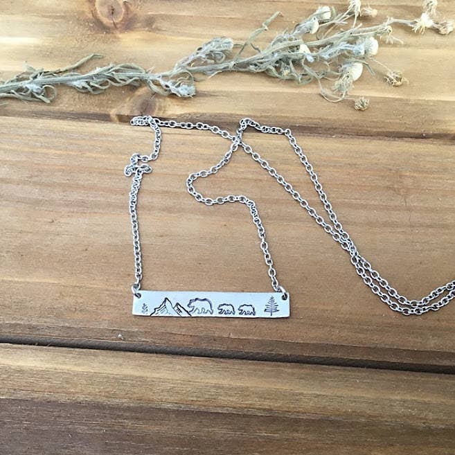 Mama Bear and Cubs Necklace