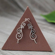 Decorated Silver Ear Climber