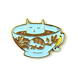 Coffee Cat Enamel Pin
