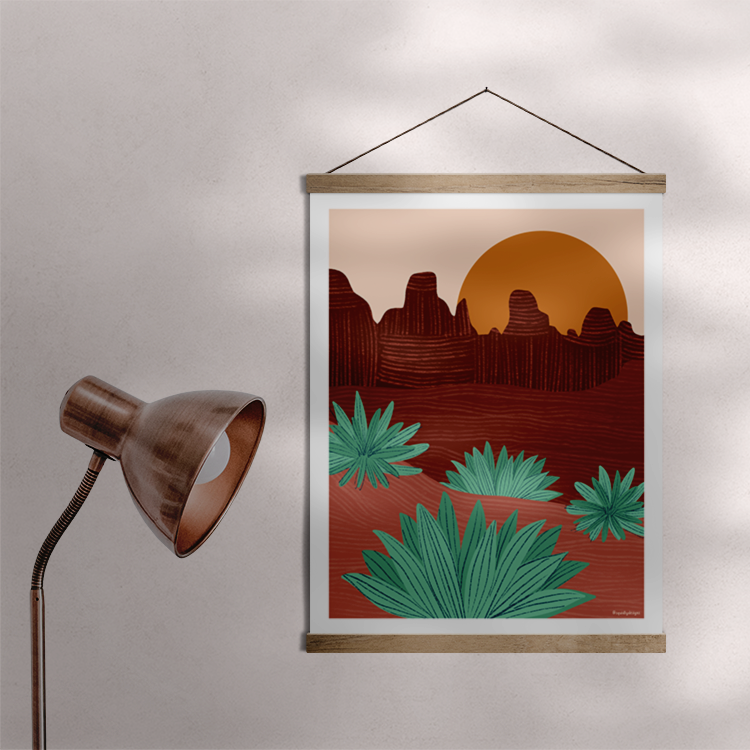 Agave Desert Plants Art Print