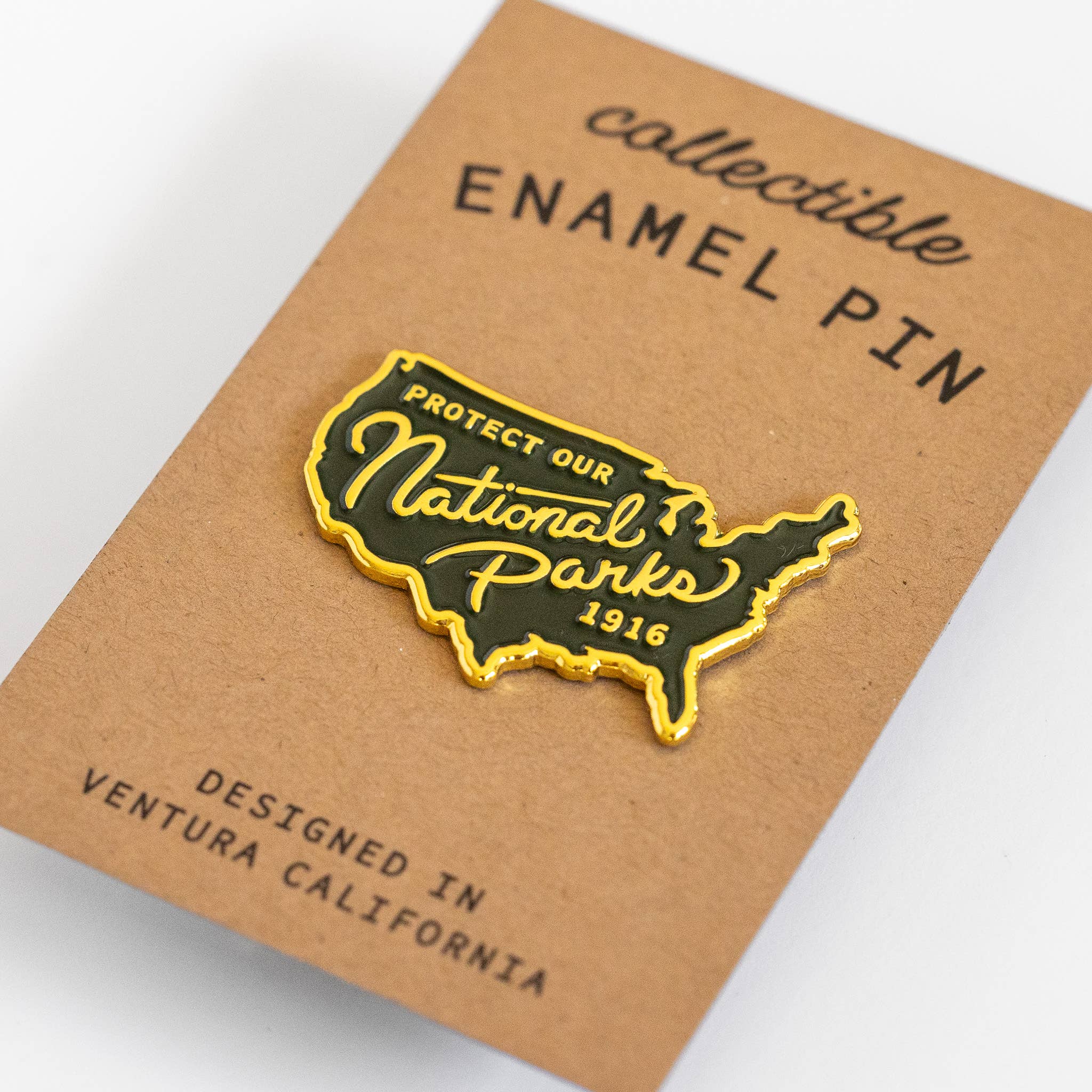 Protect Our National Parks Enamel Pin - Metallic Gold