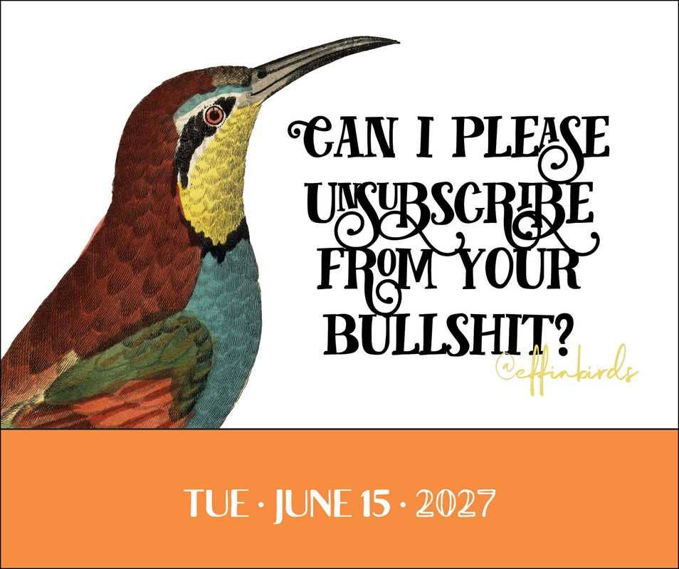 Effin' Birds 2027 Day-to-Day Calendar