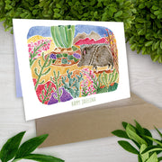 Javelina Desert Scene 5 X 7 Southwest Greeting Card
