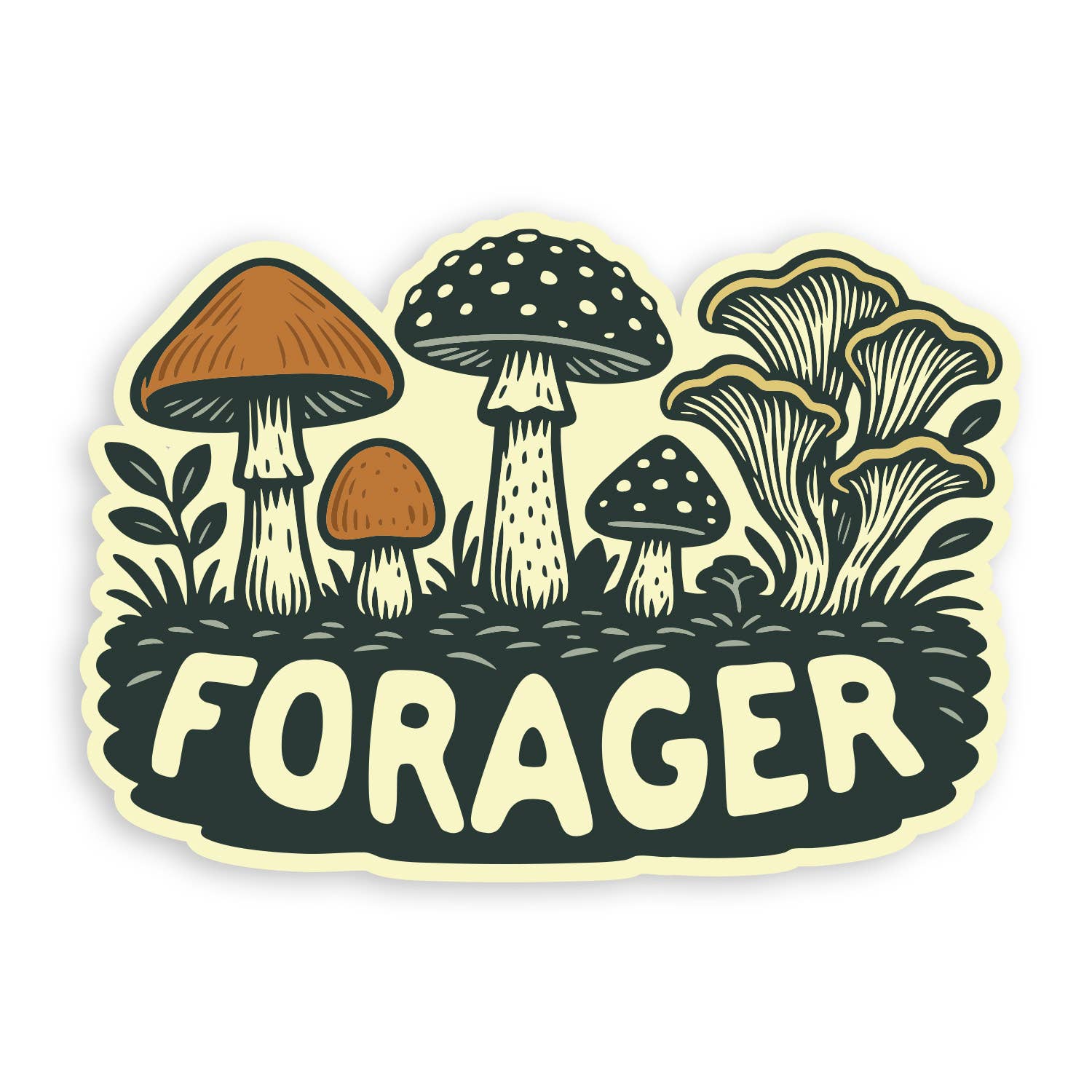 Forager - Waterproof Mushroom Sticker