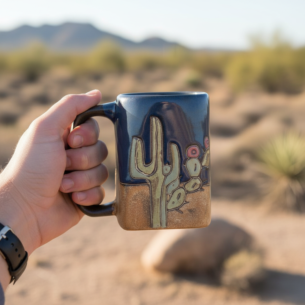 Cactus Square Stoneware Mug