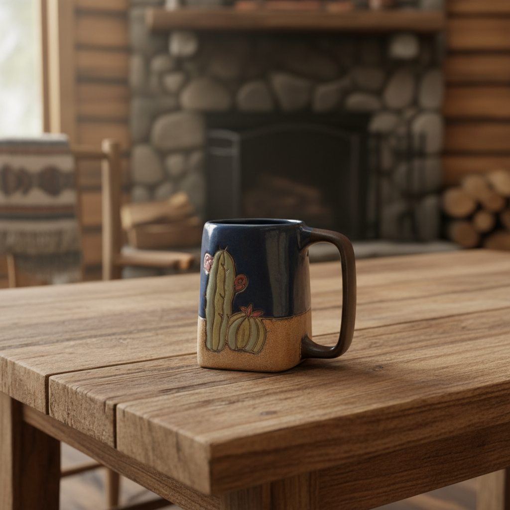 Cactus Square Stoneware Mug