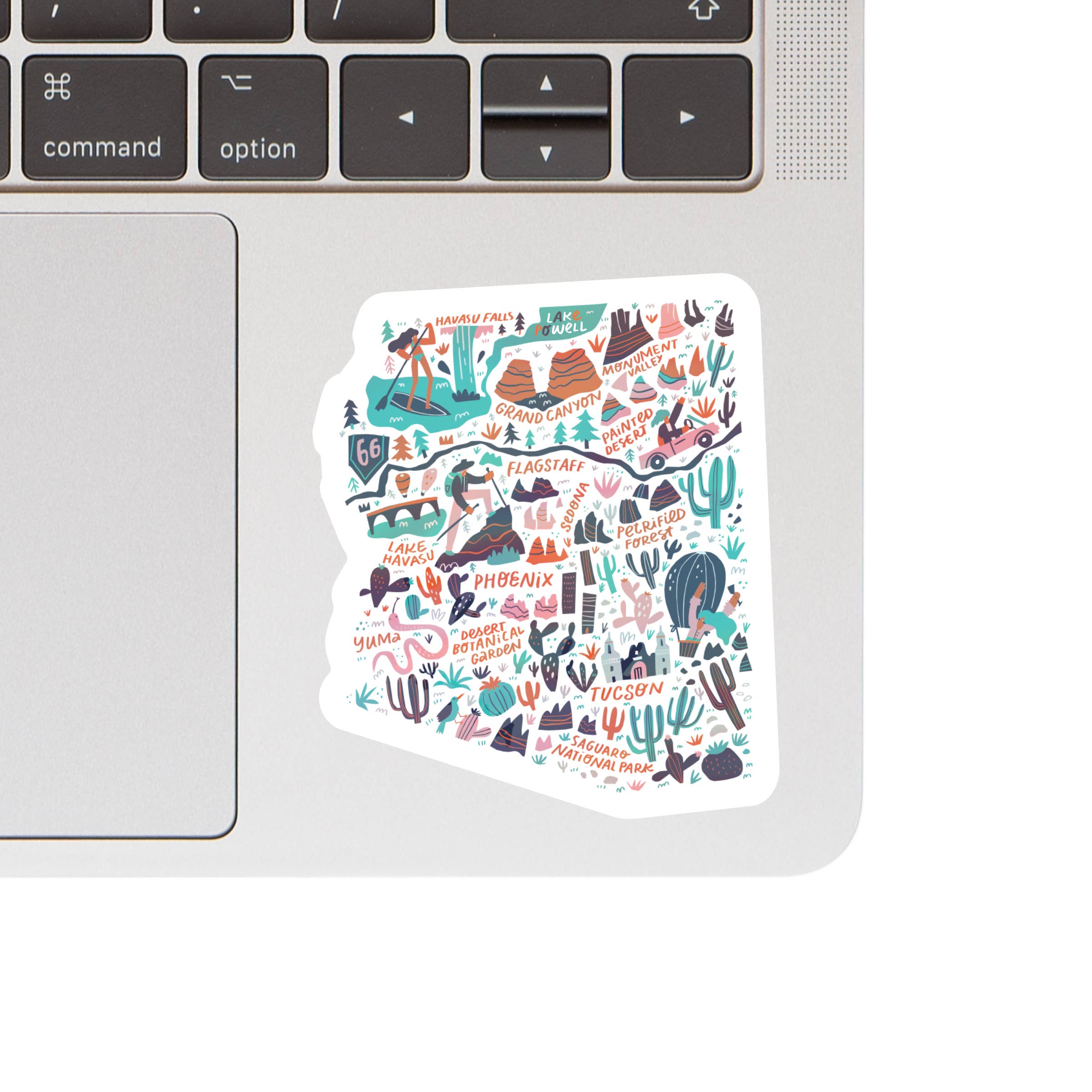 Arizona Map Holographic Sticker