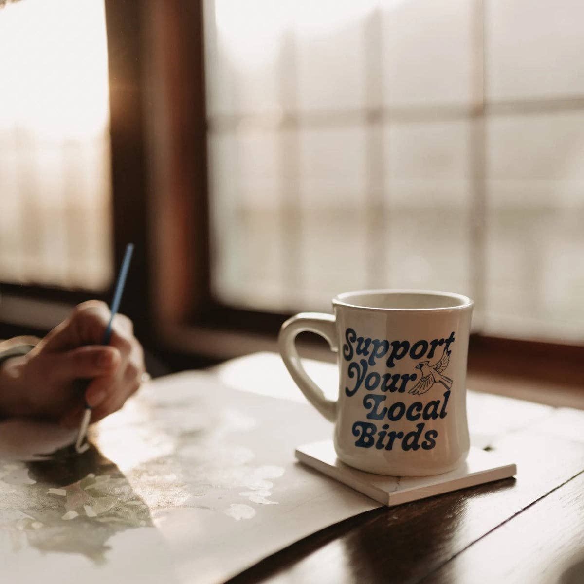 Support Your Local Birds Ceramic Mug