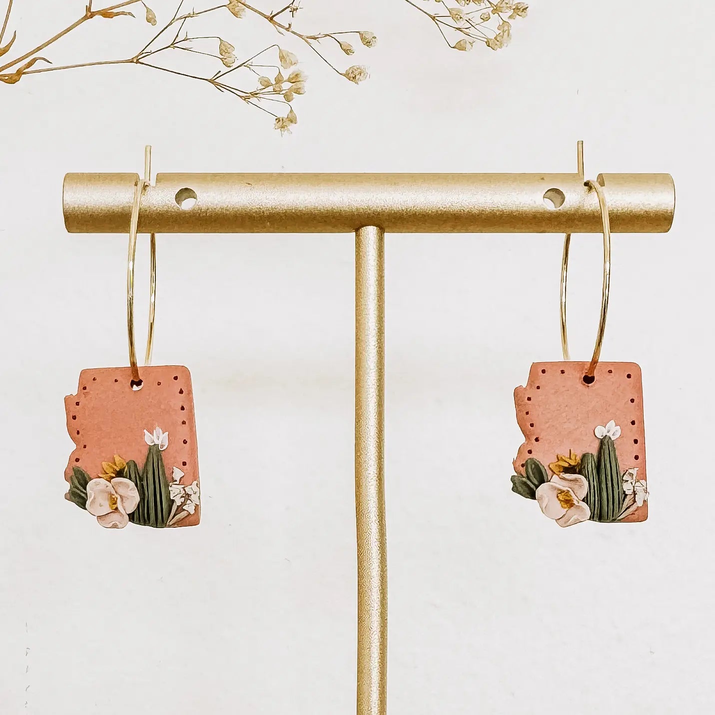Terracotta Floral Arizona Earrings