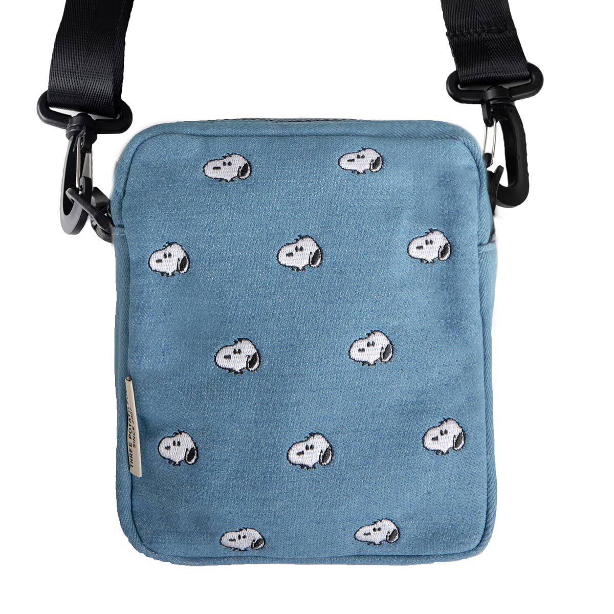 3P4 x Peanuts® - Snoopy Embroidered Crossbody Bag - Denim