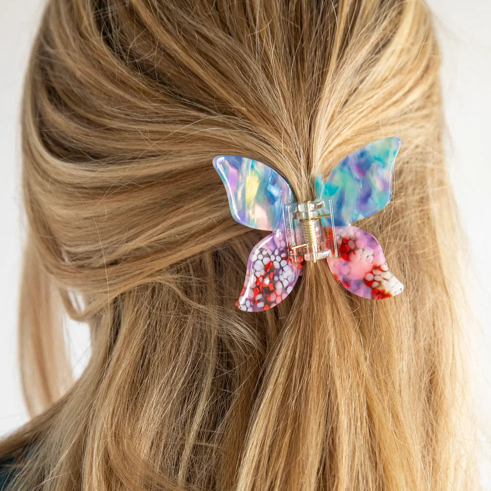 Dusty Blue Butterfly Icon Clip