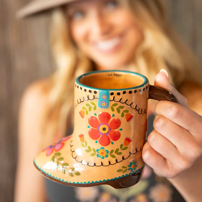 Folk Art Coffee Mug - Betty The Boot