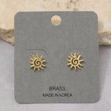 Spiral Sun Stud Earrings