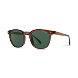 Smokey Bear x CAMP Topo Sunglasses Clay with green lenses, close up