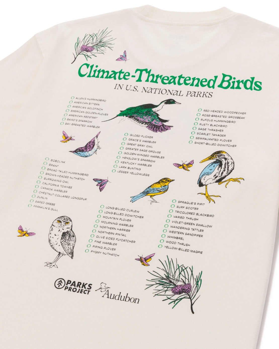 Parks Project X Audubon Bird Checklist Tee