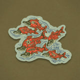 Salmon Wildflowers Sticker 