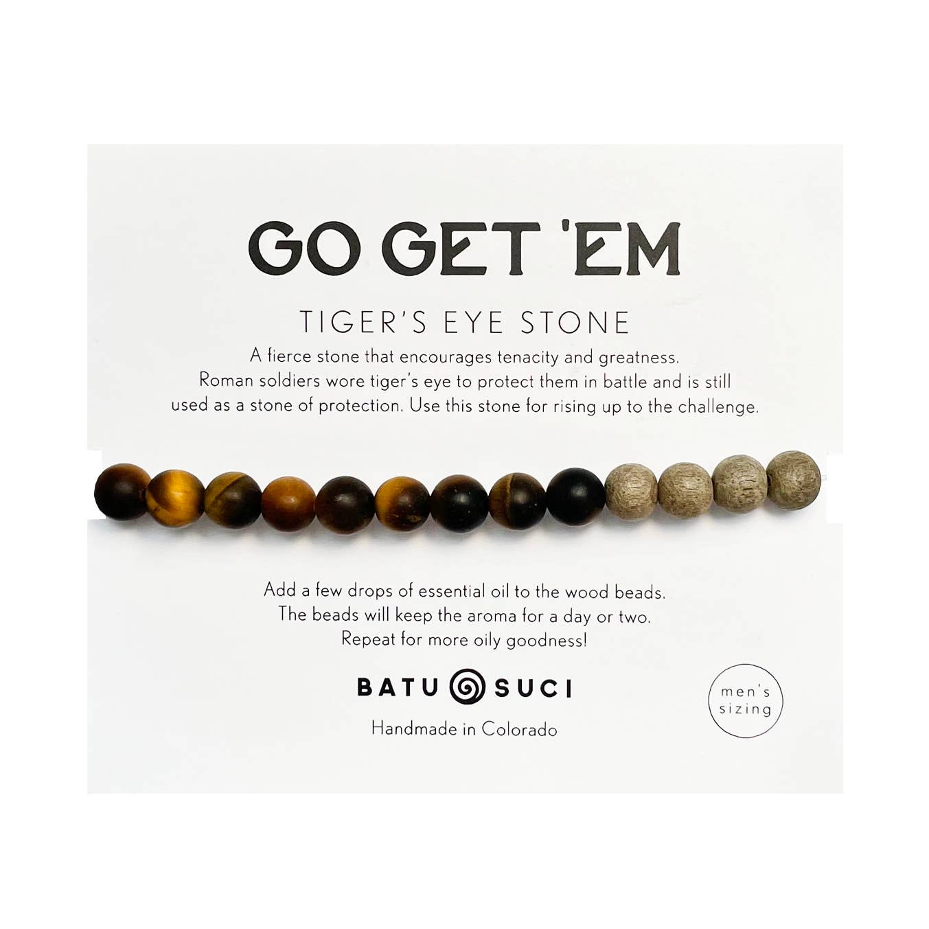 Go Get 'Em / Tiger's Eye Aromatherapy Bracelet