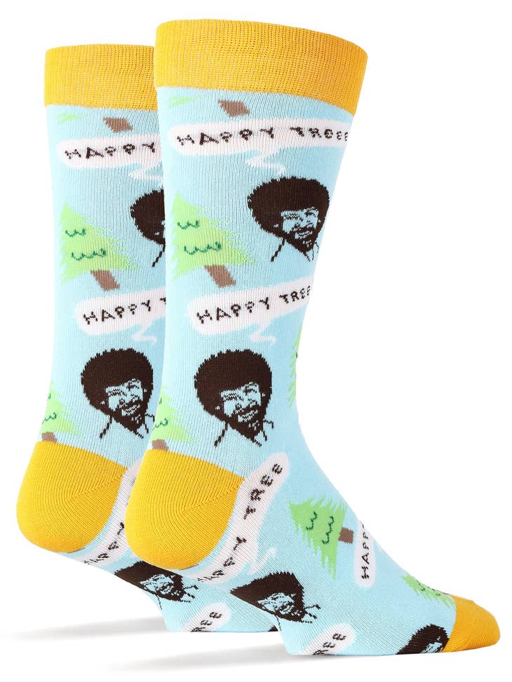 Happy Trees Bob Ross Socks
