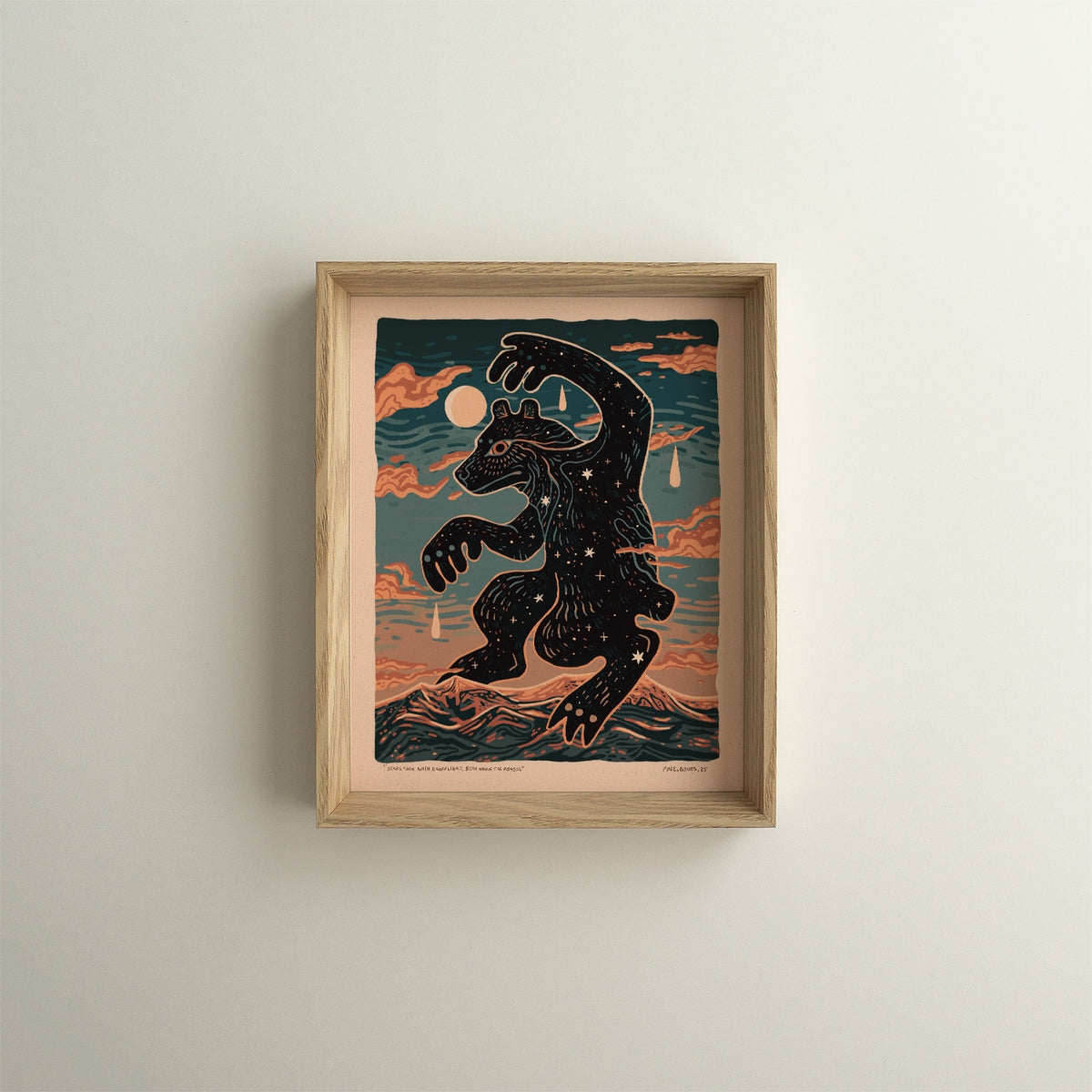 Bear Above Mountains - 8x10 Art Print