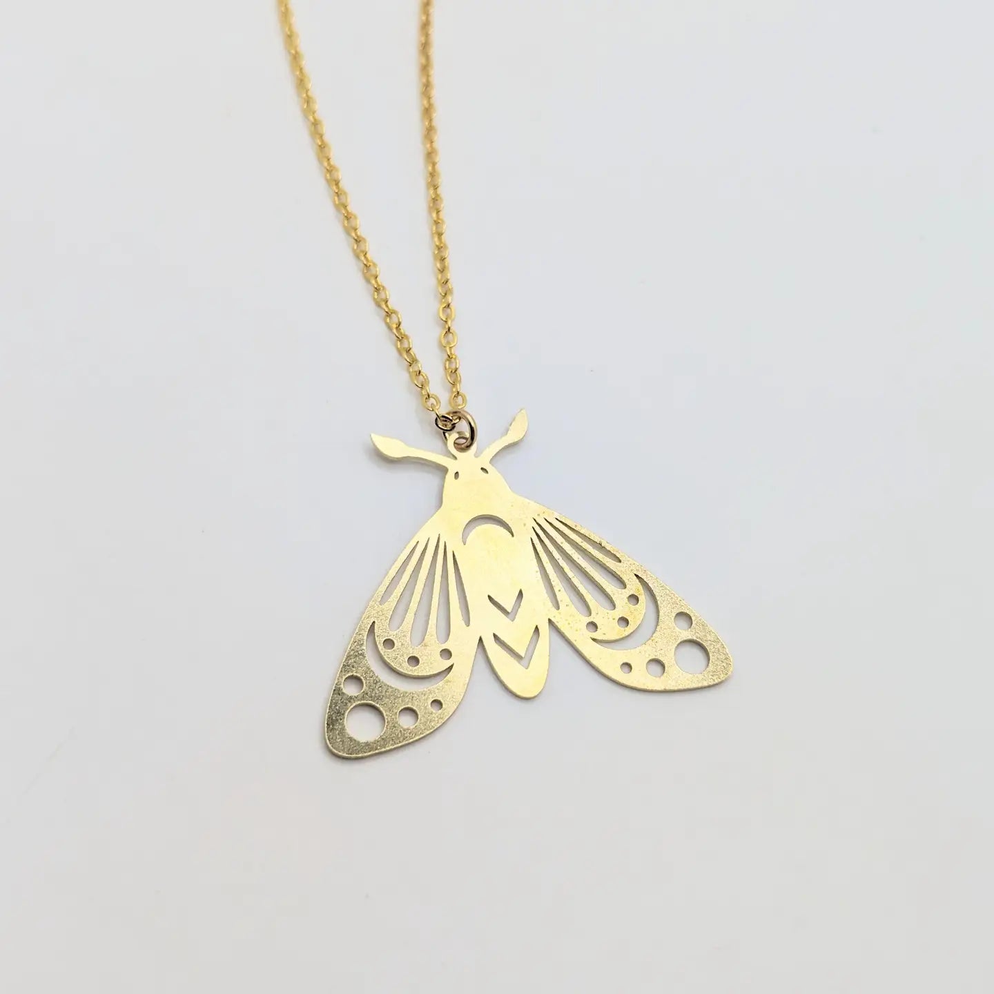 Brass Moth Necklace