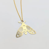 Brass Moth Necklace