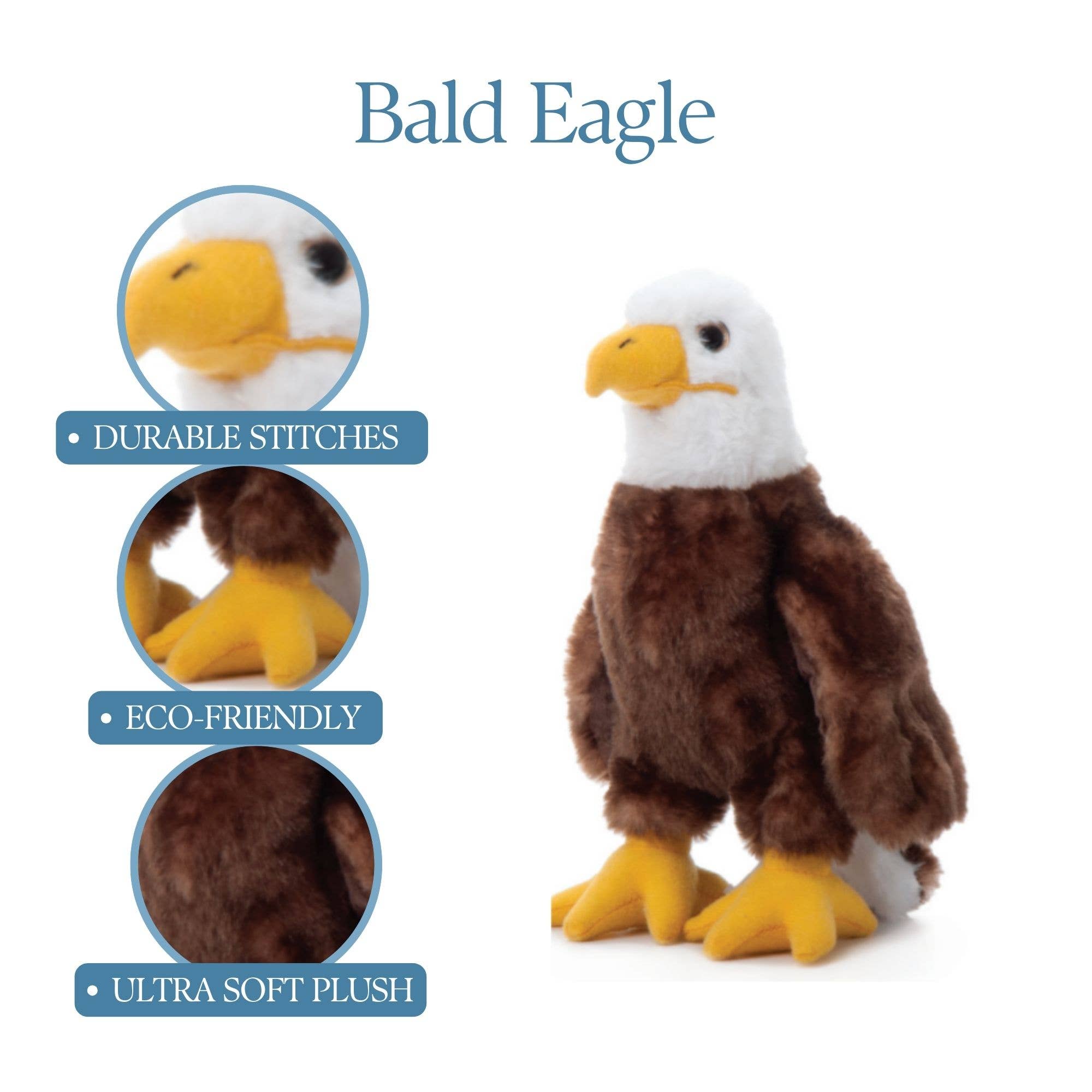 9" Wild Onez Bald Eagle Plushie