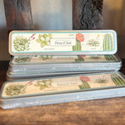 Cacti & Succulents Vintage Pencil Set