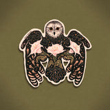 Owl & Moonflowers Sticker