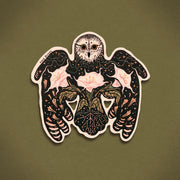 Owl & Moonflowers Sticker