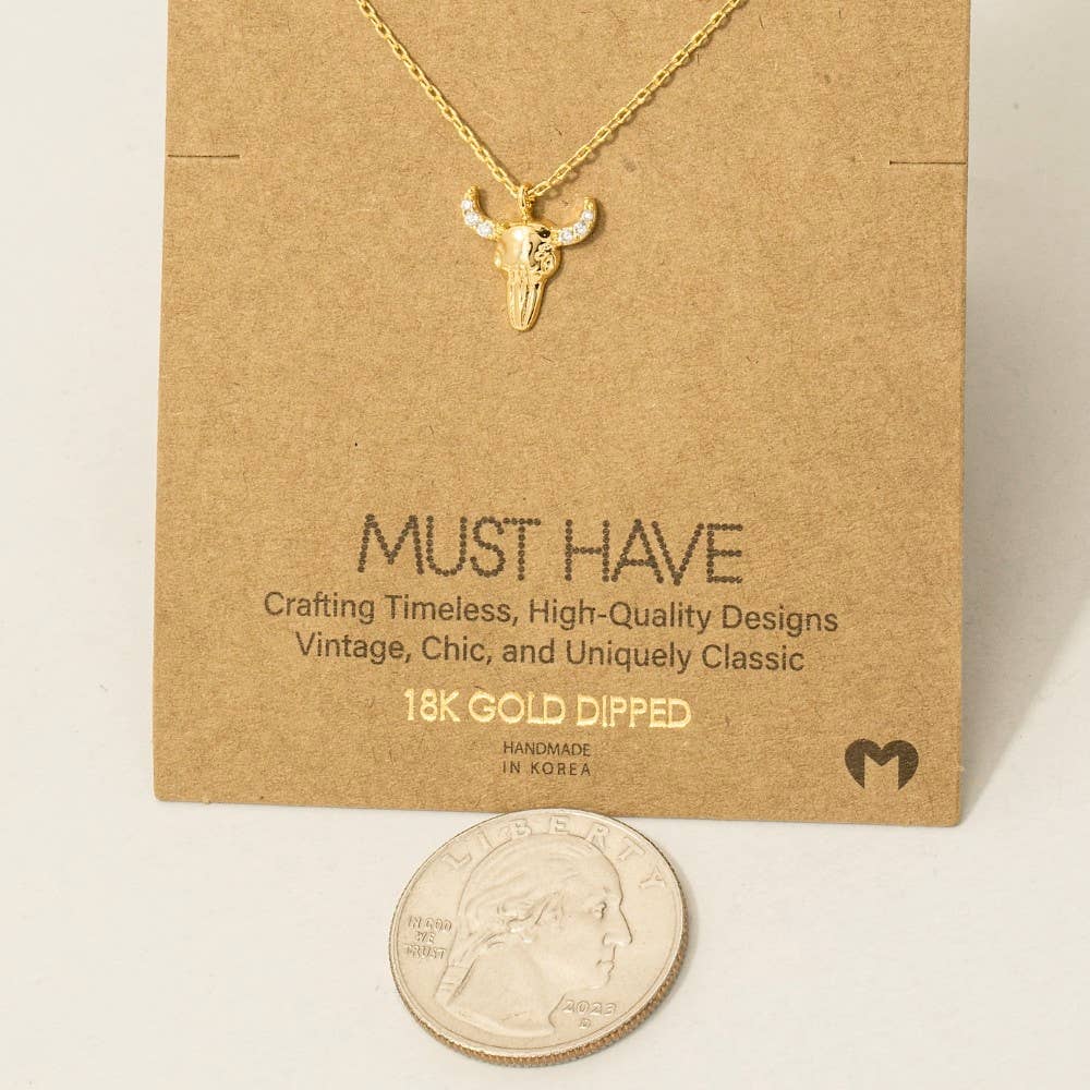 Buffalo Head Pendant Necklace
