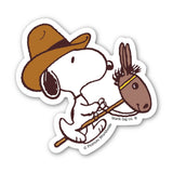 Horsin' Around Snoopy Sticker